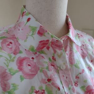 Floral Brooks Brothers Button Down Button Up Blouse